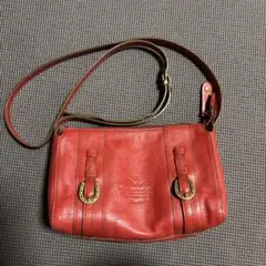 ベ*ル様 Dakota 赤 レザー ショルダーバッグ