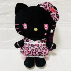 ハローキティ マスコットポーチ ギャル3 ブラック ぬいぐるみ サンリオ