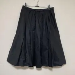 PLST ブラック フレアスカート
