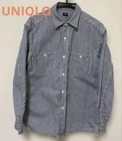 UNIQLO ストライプ 長袖シャツ M
