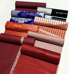 未使用品　和服帯　リメイク素材.材料　名古屋帯(未仕立て品) まとめて8点
