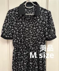 美品⭐︎ 2way 小花柄 ワンピース シャツワンピ ロングワンピ Mサイズ