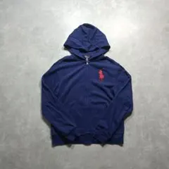 美品 Polo by Ralph Lauren パーカー ビッグポニー ネイビー