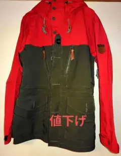 ポロ ラルフ ローレン マウンテンパーカー S （М）レッド × カーキ