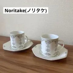 Noritake(ノリタケ) 花柄 ペア カップ&ソーサー