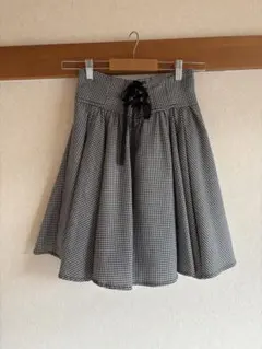 チェック柄フレアスカート