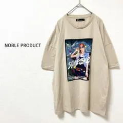 NOBLE PRODUCT　グラフィックTシャツ　ガールズフォトエンボスプリント