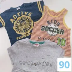 キッズ　ベビー　半袖　Tシャツ　タンクトップ　90  3点セット カットソー