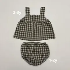 美品 organic zoo ギンガム セットアップ