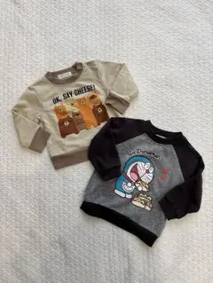 裏起毛トレーナー ２枚まとめ売り　ドラえもん　80cm 90cm