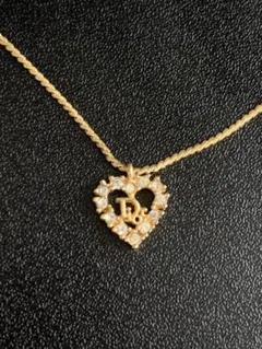 Dior ハートネックレス　ラインストーン