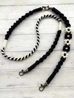 【練習作品】ハンドメイド　マクラメ　3wayスマホショルダー