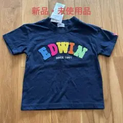 EDWIN エドウィン 半袖ロゴTシャツ ネイビー　100cm
