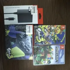 Pro　コントローラー ACアダプター Minecraft スプラトゥーン3
