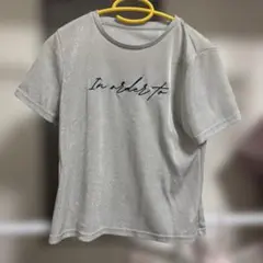 シルバー メタリック 半袖Tシャツ