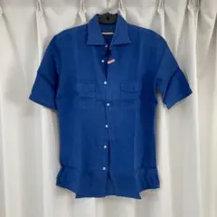 ユナイテッドアローズ ダークブルー 半袖シャツ 2ポケット