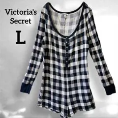 最安値✨Victoria's Secret【L】チェック柄　オールインワン