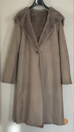 Demi-Luxe BEAMS フード付き フェイクムートンコート