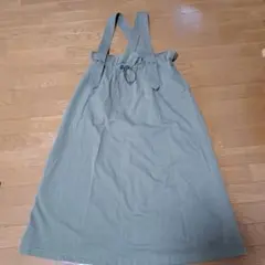 フリークスストアオリーブグリーン ストラップ付き フレアスカート