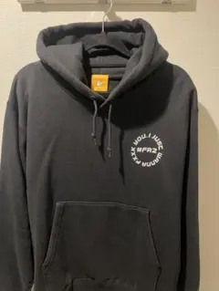 【完売品!美品/確実正規品】FR2 パーカー XLサイズ BLACK FR2×XLARGE パーカー バイカーガール コラボ プルオーバー 肉厚 黒