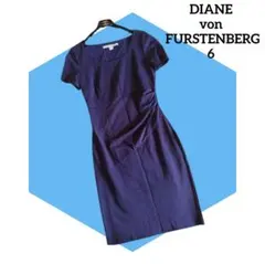 極美品　DIANE von FURSTENBERG　ワンピース　６　ネイビー