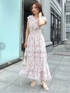 SNIDEL sustainableプリーツフリルワンピース　新品タグ付き