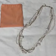 ネックレス　結婚式　式典　パール　袋付き