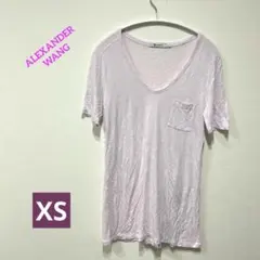 ALEXANDER WANG 薄いピンク Vネック Tシャツ XSのサムネイル