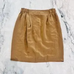 ユナイテッドアローズ　膝丈タイトミニスカート　カジュアル　ウエストゴム　無地