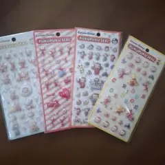 おさるのジョージ　ぷくぷくシール　 4枚セット