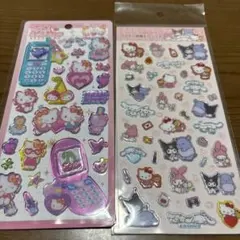 ４枚セット　樹脂盛りシール　平成はっぴーフォン　海外輸入品　まとめ売り