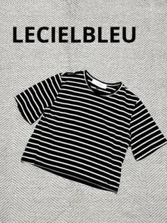新品未使用 LECIELBLEU ストライプ 半袖Tシャツ　カットソー 40のサムネイル