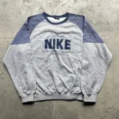 80s NIKE ゴツナイキ バイカラー ラグラン スウェット トレーナー L