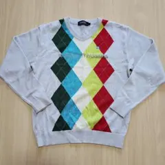 【le coq sportif】 メンズ　セーター　L　ゴルフウェア　アーガイル