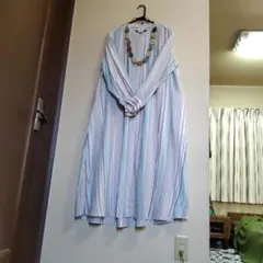niko and ... ストライプ長袖シャツワンピース サイズ4