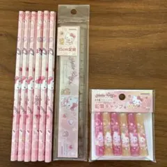 【新品】2B鉛筆　15cm定規　鉛筆キャップ　ハローキティ　サンリオのサムネイル