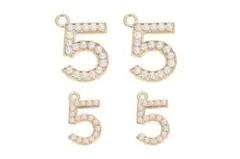 ゴージャス パール5番 No.5 綺麗 ゴールド デコ チャーム No.5