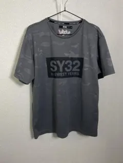 SY32 by SWEET YEARS 半袖エンボスTシャツネイビー　サイズXLのサムネイル