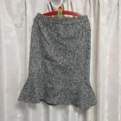 グレー系 フレアスカート ツイード風