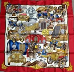 未使用HERMES/エルメス カレ90 オートモービル シルク スカーフ