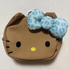 最終値下げ✴︎ハローキティ ポーチ 水色リボン付き　日焼けキティ