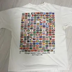 90sアトランタオリンピック Tシャツ万国旗Hanes USA製 シングル XL