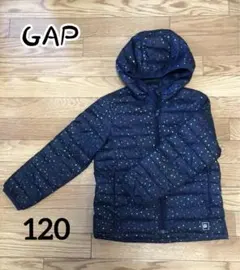 ネイビー ハート模様 ダウンコート 120cm Ｓ