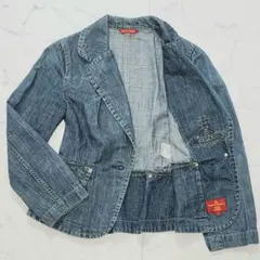 ヴィヴィアンウエストウッド　デニムテーラードジャケット　オーブ刺繍　2