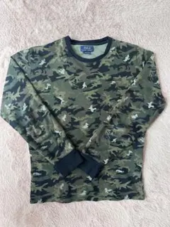 00sPOLO RALPH LAUREN 迷彩柄 ワッフル ロングスリーブT S