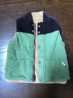 baby Gapキッズ フリース ダウンベスト 90cm緑 黒 ベージュ