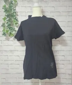 【H2】レディース　半袖カットソー　黒　日本製