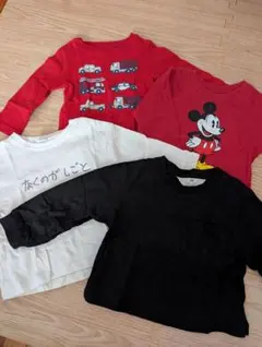 4月からの保育園着　長袖Tシャツとパンツセット 80cm〜90cm　おまとめ売り