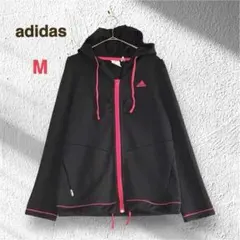 adidas UVカット CLIMALITE ジップアップ パーカー 黒 M