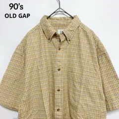 90‘s【OLD GAP】オールドギャップ　半袖BDシャツ　白タグ　M